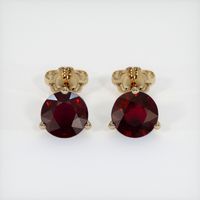 3.90 Ct.Tw. Ruby Earrings, 14K Yellow Gold 1