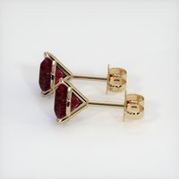 3.90 Ct.Tw. Ruby Earrings, 14K Yellow Gold 2