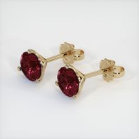 <span>3.90</span>&nbsp;<span class="tooltip-light">Ct.Tw.<span class="tooltiptext">Total Carat Weight</span></span> Ruby Earrings, 14K Yellow Gold 3