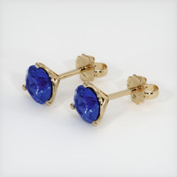 <span>3.37</span>&nbsp;<span class="tooltip-light">Ct.Tw.<span class="tooltiptext">Total Carat Weight</span></span> Sapphire Earrings, 14K Yellow Gold 3