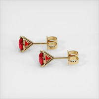 <span>0.98</span>&nbsp;<span class="tooltip-light">Ct.Tw.<span class="tooltiptext">Total Carat Weight</span></span> Ruby Earrings, 14K Yellow Gold 3