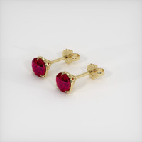 Ruby Earrings 1.10 Ct.Tw.Total Carat Weight, 14K Yellow Gold Preview