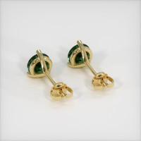 1.79 Ct.Tw. Bluish Green Sapphire Earrings, 14K Yellow Gold 4