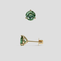 <span>1.72</span>&nbsp;<span class="tooltip-light">Ct.Tw.<span class="tooltiptext">Total Carat Weight</span></span> Green Sapphire Earrings, 14K Yellow Gold 2