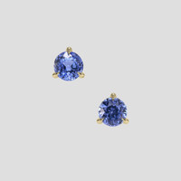 <span>1.01</span> <span class="tooltip-light">Ct.Tw.<span class="tooltiptext">Total Carat Weight</span></span> Blue Sapphire Earrings, 14K Yellow Gold 1
