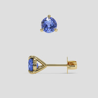 <span>1.01</span>&nbsp;<span class="tooltip-light">Ct.Tw.<span class="tooltiptext">Total Carat Weight</span></span> Blue Sapphire Earrings, 14K Yellow Gold 2