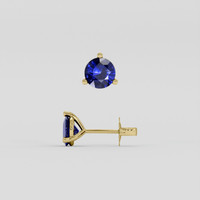 <span>1.65</span>&nbsp;<span class="tooltip-light">Ct.Tw.<span class="tooltiptext">Total Carat Weight</span></span> Blue Sapphire Earrings, 18K Yellow Gold 2