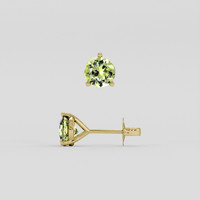 <span>1.74</span> <span class="tooltip-light">Ct.Tw.<span class="tooltiptext">Total Carat Weight</span></span> Yellowish Green Tourmaline Earrings, 18K Yellow Gold 2