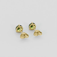 <span>1.74</span> <span class="tooltip-light">Ct.Tw.<span class="tooltiptext">Total Carat Weight</span></span> Yellowish Green Tourmaline Earrings, 18K Yellow Gold 4