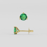 <span>0.65</span> <span class="tooltip-light">Ct.Tw.<span class="tooltiptext">Total Carat Weight</span></span> Emerald Earrings, 18K Yellow Gold 2