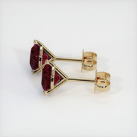 <span>2.06</span>&nbsp;<span class="tooltip-light">Ct.Tw.<span class="tooltiptext">Total Carat Weight</span></span> Ruby Earrings, 18K Yellow Gold 2