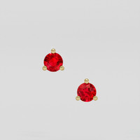 <span>0.65</span>&nbsp;<span class="tooltip-light">Ct.Tw.<span class="tooltiptext">Total Carat Weight</span></span> Ruby Earrings, 18K Yellow Gold 1