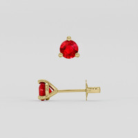 <span>0.65</span> <span class="tooltip-light">Ct.Tw.<span class="tooltiptext">Total Carat Weight</span></span> Ruby Earrings, 18K Yellow Gold 2