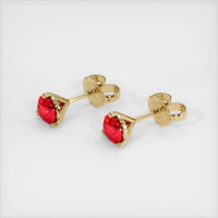 <span>0.98</span>&nbsp;<span class="tooltip-light">Ct.Tw.<span class="tooltiptext">Total Carat Weight</span></span> Ruby Earrings, 18K Yellow Gold 2