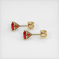 <span>0.98</span>&nbsp;<span class="tooltip-light">Ct.Tw.<span class="tooltiptext">Total Carat Weight</span></span> Ruby Earrings, 18K Yellow Gold 3