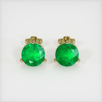 Emerald Earrings 1.66 Ct.Tw.Total Carat Weight, 18K Yellow Gold Preview