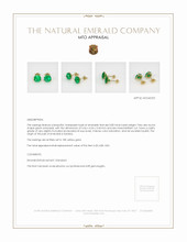 Emerald Earrings 0.80 Ct.Tw.Total Carat Weight, 18K Yellow Gold Appraisal