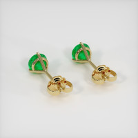 0.66 Ct.Tw. Emerald Earrings, 18K Yellow Gold 4