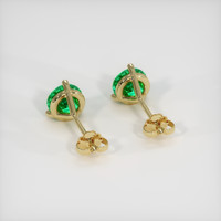 1.25 Ct.Tw. Emerald Earrings, 18K Yellow Gold 4