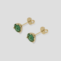 <span>1.72</span> <span class="tooltip-light">Ct.Tw.<span class="tooltiptext">Total Carat Weight</span></span> Green Sapphire Earrings, 18K Yellow Gold 3