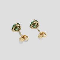 <span>1.72</span>&nbsp;<span class="tooltip-light">Ct.Tw.<span class="tooltiptext">Total Carat Weight</span></span> Green Sapphire Earrings, 18K Yellow Gold 4