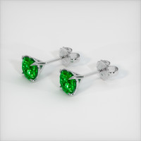 <span>2.00</span>&nbsp;<span class="tooltip-light">Ct.Tw.<span class="tooltiptext">Total Carat Weight</span></span> Emerald Earrings, Platinum 950 2