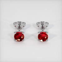 <span>0.61</span>&nbsp;<span class="tooltip-light">Ct.Tw.<span class="tooltiptext">Total Carat Weight</span></span> Ruby Earrings, Platinum 950 1