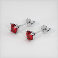 <span>0.67</span>&nbsp;<span class="tooltip-light">Ct.Tw.<span class="tooltiptext">Total Carat Weight</span></span> Ruby Earrings, Platinum 950 2