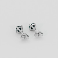 <span>0.93</span> <span class="tooltip-light">Ct.Tw.<span class="tooltiptext">Total Carat Weight</span></span> Bluish Green Sapphire Earrings, Platinum 950 4