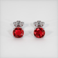 <span>1.56</span>&nbsp;<span class="tooltip-light">Ct.Tw.<span class="tooltiptext">Total Carat Weight</span></span> Ruby Earrings, Platinum 950 1