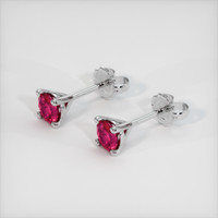 0.85 Ct.Tw. Ruby Earrings, Platinum 950 2