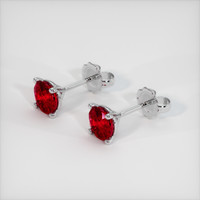 <span>1.10</span>&nbsp;<span class="tooltip-light">Ct.Tw.<span class="tooltiptext">Total Carat Weight</span></span> Ruby Earrings, Platinum 950 2