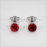 2.05 Ct.Tw. Ruby Earrings, Platinum 950 1