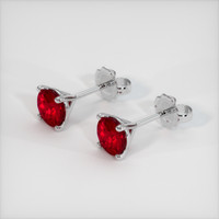 2.05 Ct.Tw. Ruby Earrings, Platinum 950 2