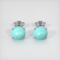 <span>0.87</span>&nbsp;<span class="tooltip-light">Ct.Tw.<span class="tooltiptext">Total Carat Weight</span></span> Gemstone Earrings, Platinum 950 1