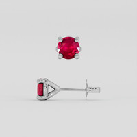 <span>0.85</span>&nbsp;<span class="tooltip-light">Ct.Tw.<span class="tooltiptext">Total Carat Weight</span></span> Ruby Earrings, Platinum 950 2