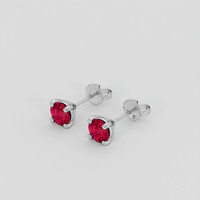 <span>0.85</span>&nbsp;<span class="tooltip-light">Ct.Tw.<span class="tooltiptext">Total Carat Weight</span></span> Ruby Earrings, Platinum 950 3