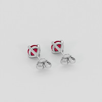 <span>0.85</span>&nbsp;<span class="tooltip-light">Ct.Tw.<span class="tooltiptext">Total Carat Weight</span></span> Ruby Earrings, Platinum 950 4