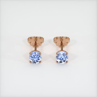 <span>0.60</span>&nbsp;<span class="tooltip-light">Ct.Tw.<span class="tooltiptext">Total Carat Weight</span></span> Sapphire Earrings, 14K Rose Gold 1