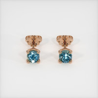 <span>0.62</span>&nbsp;<span class="tooltip-light">Ct.Tw.<span class="tooltiptext">Total Carat Weight</span></span> Sapphire Earrings, 14K Rose Gold 1
