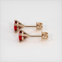 <span>0.61</span>&nbsp;<span class="tooltip-light">Ct.Tw.<span class="tooltiptext">Total Carat Weight</span></span> Ruby Earrings, 14K Rose Gold 3