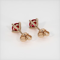 <span>1.14</span> <span class="tooltip-light">Ct.Tw.<span class="tooltiptext">Total Carat Weight</span></span> Ruby Earrings, 14K Rose Gold 4
