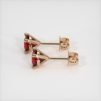 <span>1.30</span> <span class="tooltip-light">Ct.Tw.<span class="tooltiptext">Total Carat Weight</span></span> Ruby Earrings, 14K Rose Gold 3