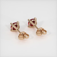 <span>0.67</span>&nbsp;<span class="tooltip-light">Ct.Tw.<span class="tooltiptext">Total Carat Weight</span></span> Ruby Earrings, 14K Rose Gold 4