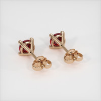 <span>1.30</span> <span class="tooltip-light">Ct.Tw.<span class="tooltiptext">Total Carat Weight</span></span> Ruby Earrings, 14K Rose Gold 4