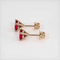1.37 Ct.Tw. Ruby Earrings, 14K Rose Gold 3