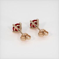 1.37 Ct.Tw. Ruby Earrings, 14K Rose Gold 4
