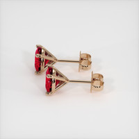 3.07 Ct.Tw. Ruby Earrings, 14K Rose Gold 3