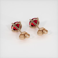 3.07 Ct.Tw. Ruby Earrings, 14K Rose Gold 4