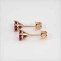 0.85 Ct.Tw. Ruby Earrings, 14K Rose Gold 3